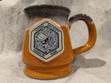 Load image into Gallery viewer, Orange Black and White Marble Stoneware Mug