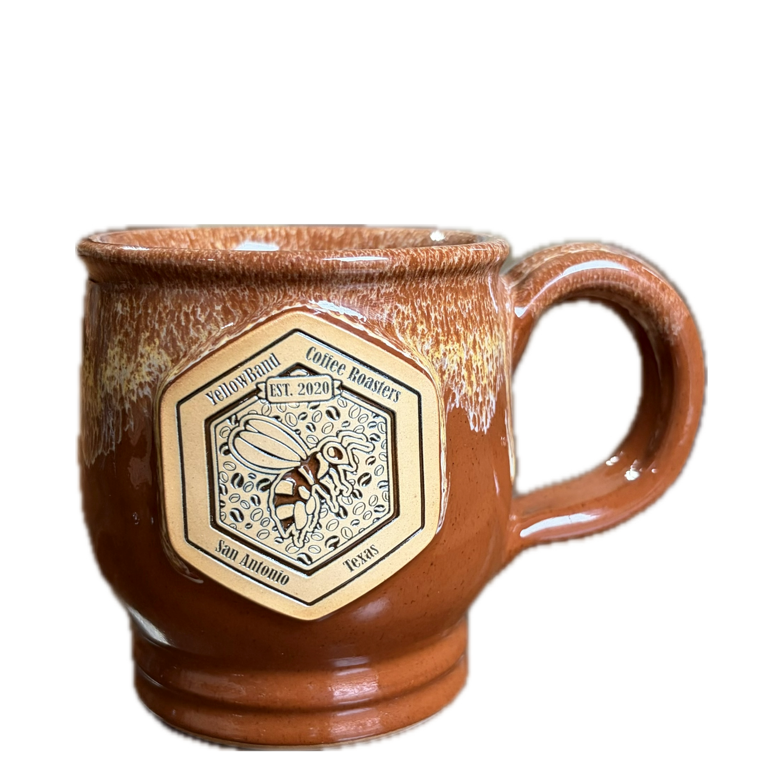 Cinnamon Sunshine White Marble Stoneware Mug – YellowBand Coffee