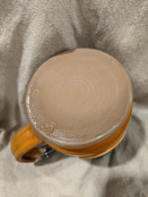 Load image into Gallery viewer, Orange Black and White Marble Stoneware Mug
