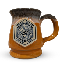 Load image into Gallery viewer, Orange Black and White Marble Stoneware Mug
